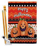Halloween Trio - Halloween Fall Vertical Impressions Decorative Flags HG112062 Made In USA