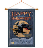 A Spooky Night To All - Halloween Fall Vertical Impressions Decorative Flags HG112063 Made In USA