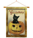 Merry Halloween - Halloween Fall Vertical Impressions Decorative Flags HG112065 Made In USA