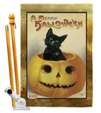Merry Halloween - Halloween Fall Vertical Impressions Decorative Flags HG112065 Made In USA