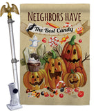 Neighbors Candy - Halloween Fall Vertical Impressions Decorative Flags HG112067 Made In USA