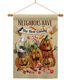 Neighbors Candy - Halloween Fall Vertical Impressions Decorative Flags HG112067 Made In USA