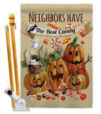 Neighbors Candy - Halloween Fall Vertical Impressions Decorative Flags HG112067 Made In USA