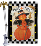 Jack-O-Lantern Witch - Halloween Fall Vertical Impressions Decorative Flags HG112070 Made In USA