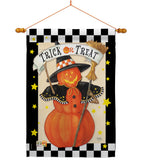 Jack-O-Lantern Witch - Halloween Fall Vertical Impressions Decorative Flags HG112070 Made In USA