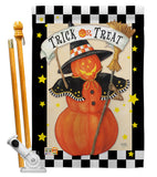 Jack-O-Lantern Witch - Halloween Fall Vertical Impressions Decorative Flags HG112070 Made In USA