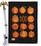 Pumpkins Boo - Halloween Fall Vertical Impressions Decorative Flags HG112071 Made In USA