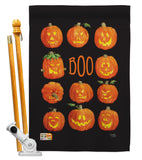 Pumpkins Boo - Halloween Fall Vertical Impressions Decorative Flags HG112071 Made In USA