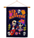 Dia de Muertos Couple - Halloween Fall Vertical Impressions Decorative Flags HG112077 Made In USA