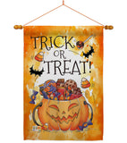Trick or Treat Candys - Halloween Fall Vertical Impressions Decorative Flags HG112078 Made In USA