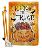 Trick or Treat Candys - Halloween Fall Vertical Impressions Decorative Flags HG112078 Made In USA
