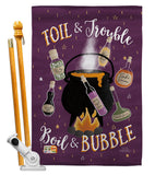 Toil And Trouble - Halloween Fall Vertical Impressions Decorative Flags HG112080 Made In USA