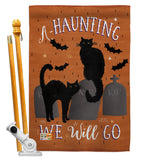 Haunting We Go - Halloween Fall Vertical Impressions Decorative Flags HG112081 Made In USA