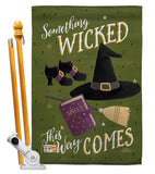 Something Wicked - Halloween Fall Vertical Impressions Decorative Flags HG112082 Made In USA