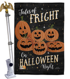 Fright on Halloween Night - Halloween Fall Vertical Impressions Decorative Flags HG112083 Made In USA