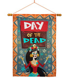 Joyful Day of Dead - Halloween Fall Vertical Impressions Decorative Flags HG112092 Made In USA