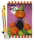 Happy Haunting Cat - Halloween Fall Vertical Impressions Decorative Flags HG112094 Made In USA