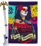 La Calavera Catrina - Halloween Fall Vertical Impressions Decorative Flags HG112102 Made In USA