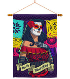 La Calavera Catrina - Halloween Fall Vertical Impressions Decorative Flags HG112102 Made In USA