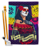 La Calavera Catrina - Halloween Fall Vertical Impressions Decorative Flags HG112102 Made In USA