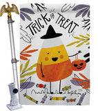 Candy Corn - Halloween Fall Vertical Impressions Decorative Flags HG112103 Made In USA