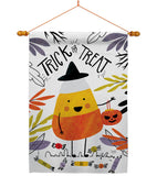 Candy Corn - Halloween Fall Vertical Impressions Decorative Flags HG112103 Made In USA