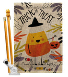 Candy Corn - Halloween Fall Vertical Impressions Decorative Flags HG112103 Made In USA