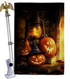 Lantern Pumpkins - Halloween Fall Vertical Impressions Decorative Flags HG112105 Made In USA