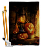 Lantern Pumpkins - Halloween Fall Vertical Impressions Decorative Flags HG112105 Made In USA