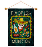 Calavera Sugar Skull - Halloween Fall Vertical Impressions Decorative Flags HG112111 Made In USA