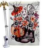 Witch Bouquet - Halloween Fall Vertical Impressions Decorative Flags HG112115 Made In USA