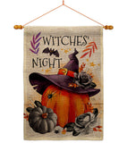 Witches Night - Halloween Fall Vertical Impressions Decorative Flags HG112117 Made In USA