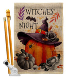 Witches Night - Halloween Fall Vertical Impressions Decorative Flags HG112117 Made In USA