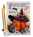 Witches Night - Halloween Fall Vertical Impressions Decorative Flags HG112117 Made In USA