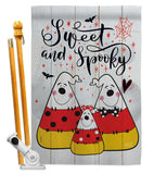 Sweet Candy Corns - Halloween Fall Vertical Impressions Decorative Flags HG130414 Made In USA