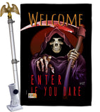 Enter If You Dare - Halloween Fall Vertical Impressions Decorative Flags HG137068 Made In USA