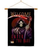 Enter If You Dare - Halloween Fall Vertical Impressions Decorative Flags HG137068 Made In USA