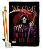 Enter If You Dare - Halloween Fall Vertical Impressions Decorative Flags HG137068 Made In USA