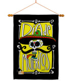 Dia de Muertos Skull - Halloween Fall Vertical Impressions Decorative Flags HG137070 Made In USA