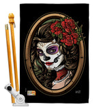 La Calavera Catrina - Halloween Fall Vertical Impressions Decorative Flags HG137086 Made In USA