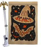 Very Scary Halloween - Halloween Fall Vertical Impressions Decorative Flags HG137094 Made In USA