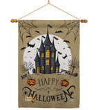 Halloween Castle - Halloween Fall Vertical Impressions Decorative Flags HG137126 Made In USA