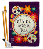 Celebrate Dia de Muertos - Halloween Fall Vertical Impressions Decorative Flags HG137249 Made In USA