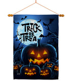 Creepy Pumpkins - Halloween Fall Vertical Impressions Decorative Flags HG137250 Made In USA