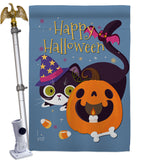 Witchy Cat - Halloween Fall Vertical Impressions Decorative Flags HG137257 Made In USA