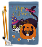 Witchy Cat - Halloween Fall Vertical Impressions Decorative Flags HG137257 Made In USA