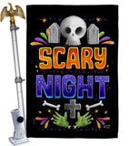 Scary Night - Halloween Fall Vertical Impressions Decorative Flags HG137296 Made In USA