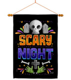 Scary Night - Halloween Fall Vertical Impressions Decorative Flags HG137296 Made In USA