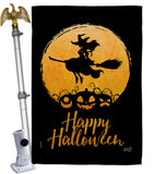 Halloween Witch - Halloween Fall Vertical Impressions Decorative Flags HG137306 Made In USA