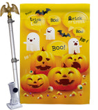 Ghosts And Pumpkins - Halloween Fall Vertical Impressions Decorative Flags HG137557 Made In USA